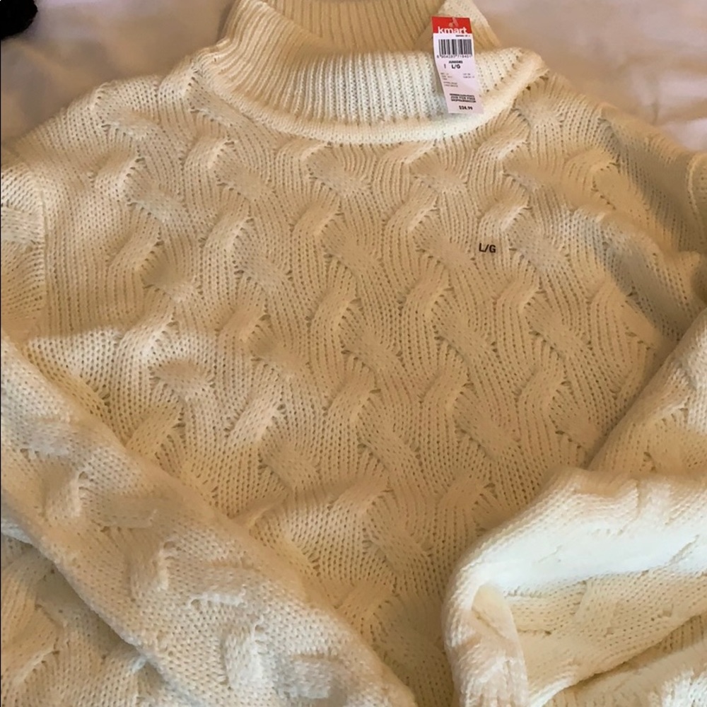 Warm White turtleneck sweater